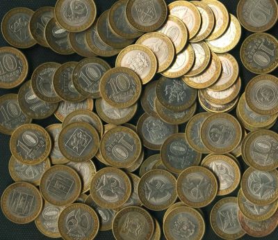 Лот: 3121567. Фото: 1. 10руб. биметалл 80шт. лотом. Россия после 1991 года