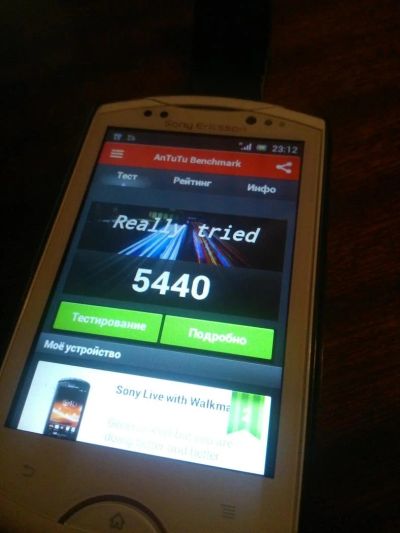 Лот: 3487010. Фото: 1. смартфон Sony Ericsson Live with... Смартфоны