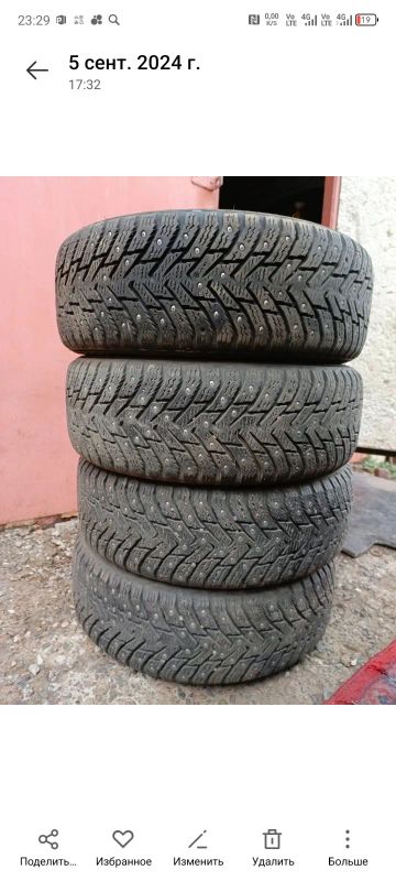Лот: 25647769. Фото: 1. Шины r15 185 65 nokian hakkapellitta. Шины