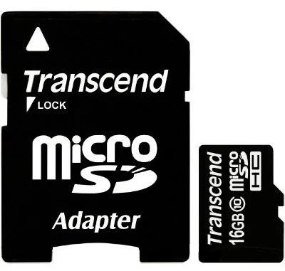 Лот: 4553640. Фото: 1. Карта памяти Microsdhc 16Gb Transcend... Карты памяти