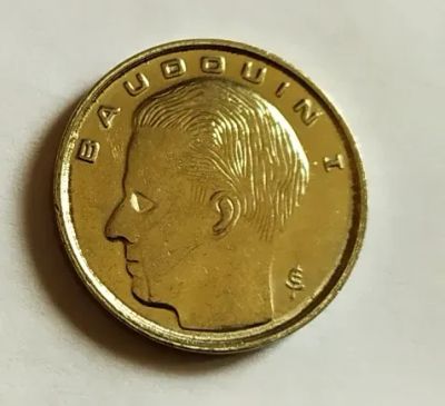 Лот: 25120593. Фото: 1. Бельгия 1 франк 1990 Бодуэн I... Европа
