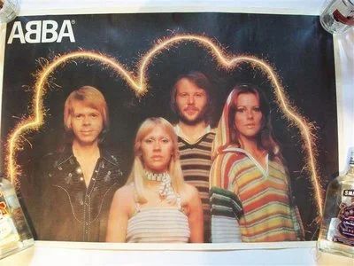 Лот: 1979738. Фото: 1. Древний плакат ABBA раз.54х78. Аудиозаписи