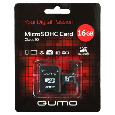 Лот: 5342907. Фото: 1. Карта памяти Microsdhc 8Gb Qumo... Карты памяти