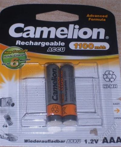 Лот: 2362484. Фото: 1. Аккумуляторы Camelion 1100 mAh... Батарейки, аккумуляторы, элементы питания