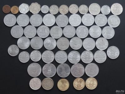 Лот: 13131497. Фото: 1. Индия - набор из 55-ти монет без... Азия