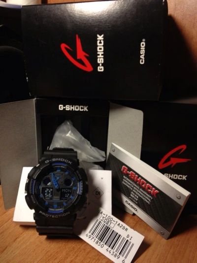 Лот: 3793016. Фото: 1. Часы наручные G-Shock GA-100 Blue... Оригинальные наручные часы