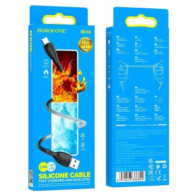 Лот: 22144454. Фото: 1. Кабель BOROFONE microUSB BX-86... Дата-кабели, переходники