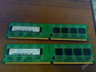 Лот: 1433103. Фото: 1. DDR2 Hynix 1Gb*2 шт. Оперативная память