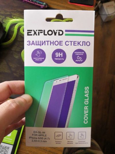 Лот: 14616564. Фото: 1. Защитное стекло Exployd iphone... Защитные стёкла, защитные плёнки