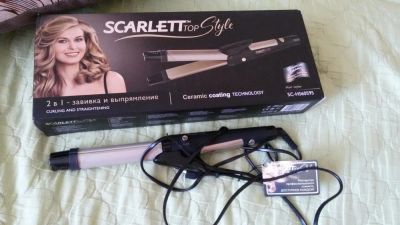 Лот: 10002989. Фото: 1. Щипцы-плойка для волос 2 в 1 Scarlett. Укладка и стрижка волос, бритьё, эпиляция