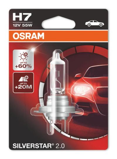 Лот: 11304720. Фото: 1. Osram H7 Silverstar 2.0 64210SV2-01B. Оптика и освещение