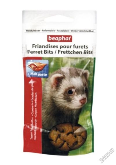 Лот: 5689759. Фото: 1. Лакомство Beaphar Ferret Bits... Корма