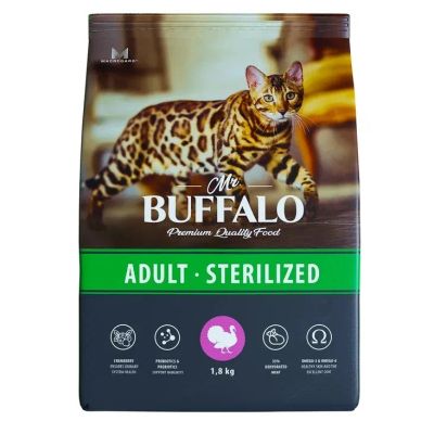 Лот: 24834411. Фото: 1. Mr.Buffalo Adult sterilized сухой... Корма