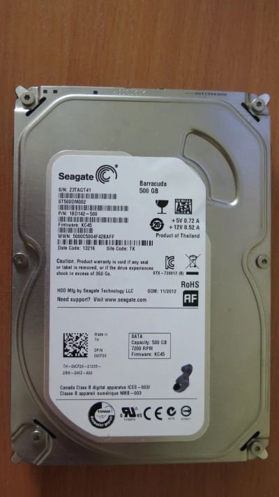 Лот: 19247793. Фото: 1. Жесткий диск Seagate ST500DM002... Жёсткие диски