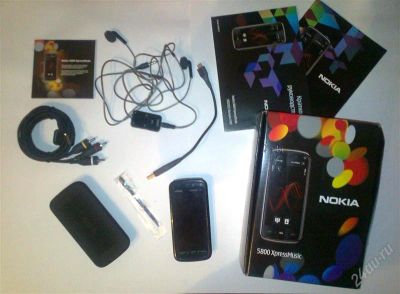 Лот: 1049497. Фото: 1. Nokia 5800 xm red супер комплект... Смартфоны