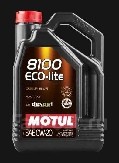 Лот: 20067550. Фото: 1. MOTUL 8100 Eco-lite 0w20 SN Plus... Масла, жидкости