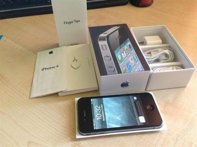 Лот: 2886712. Фото: 1. iPhone 4, черный. Смартфоны