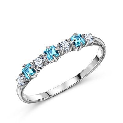 Лот: 23787715. Фото: 1. Серебряное кольцо с фианитами. Кольца, перстни