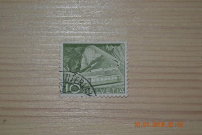 Лот: 6766387. Фото: 1. Марка Швейцарии для коллекции. Марки
