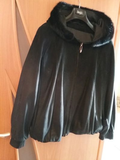 Лот: 16215689. Фото: 1. Турецкая кожаная куртка с норкой. Верхняя одежда