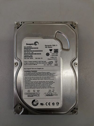 Лот: 17445187. Фото: 1. HDD Seagate 160 Gb SATA-II ST3160813AS... Жёсткие диски (HDD)