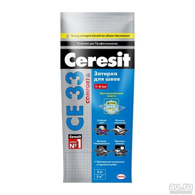 Лот: 17901343. Фото: 1. Затирка 1-6 мм Ceresit CE 33 Comfort... Смеси, шпатлевки, цемент