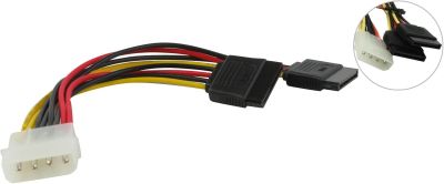Лот: 12101159. Фото: 1. Переходник питания Molex - 2 SATA... Шлейфы, кабели, переходники