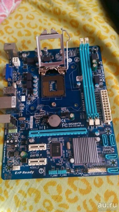 Лот: 13521638. Фото: 1. Gigabyte GA H61M S1 (полурабочая... Материнские платы