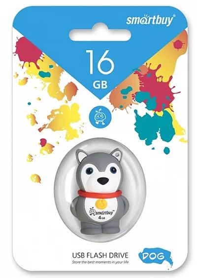 Лот: 11273516. Фото: 1. USB флешка Smartbuy Hasky Dog... USB-флеш карты