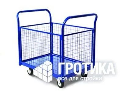 Лот: 13538892. Фото: 1. Тележка платформенная ТС 5 с сетчатыми... Торговое