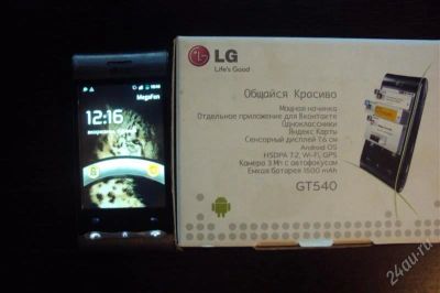 Лот: 2911305. Фото: 1. lg gt540(полный комплект)на андроидете... Смартфоны