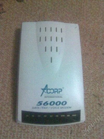 Лот: 153742. Фото: 1. Модем Acorp 56000. Проводные модемы
