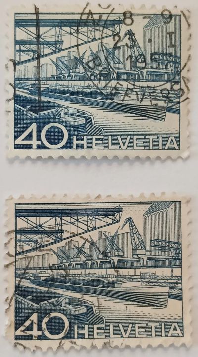 Лот: 25300165. Фото: 1. Марки_Швейцария, 40 Ct.- сентиме... Марки