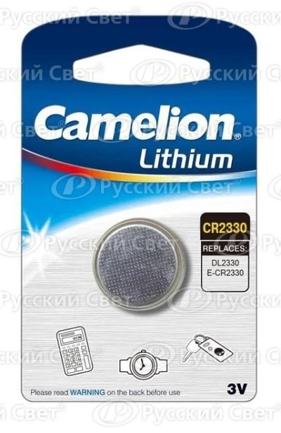 Лот: 7598097. Фото: 1. Литиевая батарейка CR 2330 Camelion... Батарейки, аккумуляторы, элементы питания