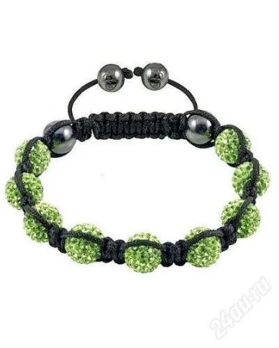 Лот: 2891881. Фото: 1. Браслет Шамбала (Shamballa) светло-зеленый. Браслеты