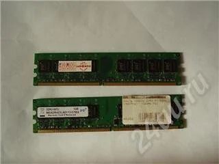 Лот: 23050. Фото: 1. DDR2-667U 1GB х2. Красноярск