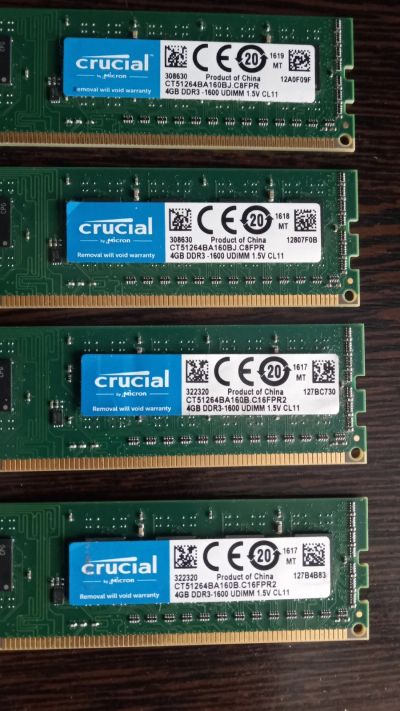 Лот: 18890447. Фото: 1. Оперативная память DDR 3 4*4gb. Оперативная память