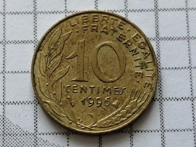 Лот: 15555620. Фото: 1. Франция 10 сантимов 1996 год... Россия и СССР 1917-1991 года