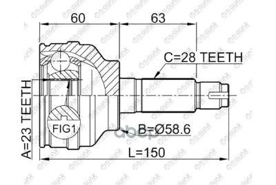 Лот: 21869963. Фото: 1. Шрус Tg-6849/Ma-049* Tiguar 23... Другое (автозапчасти)