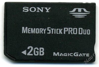 Лот: 917130. Фото: 1. Memory Stick Pro Duo Sony 2Gb. Карты памяти
