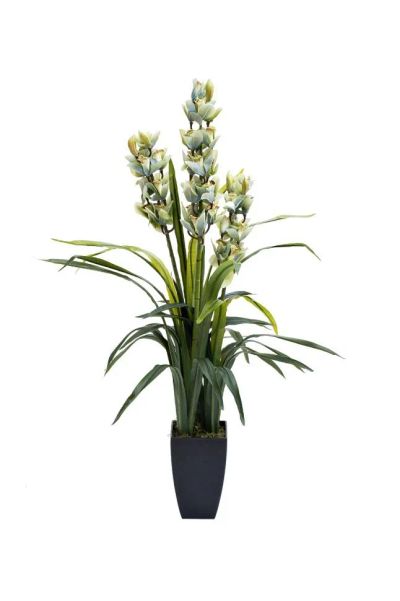 Лот: 21289789. Фото: 1. Орхидея CYMBIDIUM искусств. лаймовая... Искусственные и сувенирные цветы