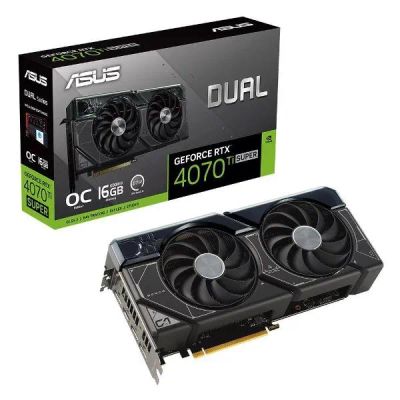 Лот: 24431218. Фото: 1. Видеокарта ASUS DUAL-RTX4070TIS-O16G. Видеокарты