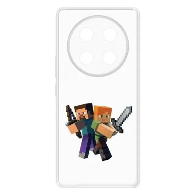 Лот: 25135509. Фото: 1. Чехол Krutoff Clear Case Minecraft... Чехлы, бамперы