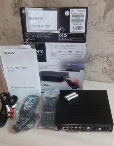Лот: 9637003. Фото: 1. Сетевой медиаплеер Sony SMP-N100. Медиаплееры