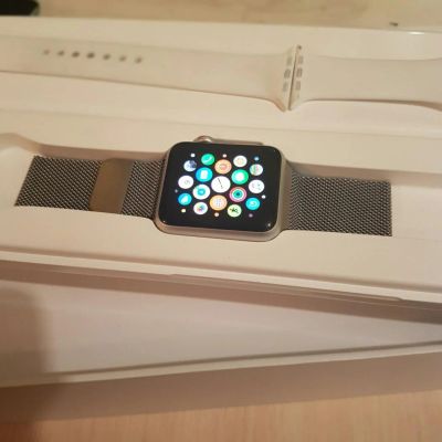 Лот: 8692495. Фото: 1. Apple Watch SPORT 42mm White... Смарт-часы, фитнес-браслеты, аксессуары