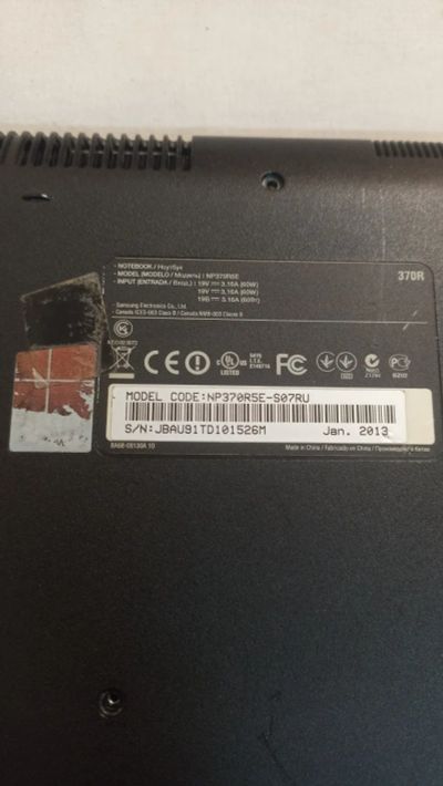 Лот: 25551546. Фото: 1. Продам ноутбук Samsung np 370. Ноутбуки