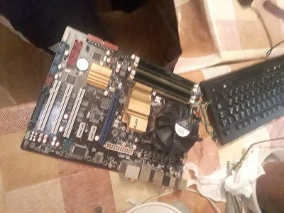 Лот: 16433971. Фото: 1. Материнка asus p5-lk+проц intel... Комплекты запчастей