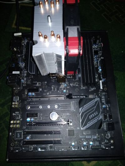 Лот: 14128510. Фото: 1. MSI B350 PC MATE + Ryzen R7 1800X... Комплекты запчастей