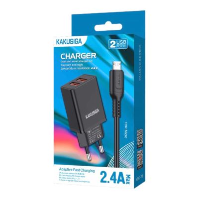 Лот: 22143372. Фото: 1. СЗУ KAKUSIGA KSC-788 2xUSB-A micro... Зарядные устройства, блоки питания, адаптеры сетевые для смартфонов