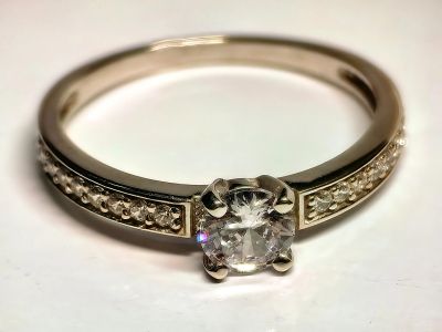 Лот: 25606061. Фото: 1. Кольцо белое золото 585 р.17,25... Кольца, перстни